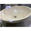 Image 2 : NATURAL STONE MARBLE ROUND VESSEL SINK 17X5-1/2"