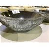 Image 2 : NATURAL STONE ABSOLUTE BLACK OUTSIDE ART ROUND VESSEL SINK 17X6"