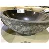 Image 2 : NATURAL STONE ABSOLUTE BLACK OUTSIDE ART ROUND VESSEL SINK 17X6"
