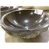 Image 3 : NATURAL STONE ABSOLUTE BLACK OUTSIDE ART ROUND VESSEL SINK 17X6"