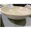 Image 2 : NATURAL STONE MARBLE ROUND VESSEL SINK 17X5-1/2"