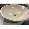 Image 3 : NATURAL STONE MARBLE ROUND VESSEL SINK 17X5-1/2"