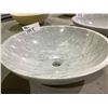 Image 2 : NATURAL STONE MARBLE ROUND VESSEL SINK 17X5-1/2"