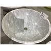 Image 3 : NATURAL STONE MARBLE ROUND VESSEL SINK 17X5-1/2"