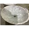 Image 3 : NATURAL STONE MARBLE ROUND VESSEL SINK 17X5-1/2"
