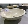 Image 2 : NATURAL STONE MARBLE ROUND VESSEL SINK 17X5-1/4"