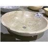 Image 3 : NATURAL STONE MARBLE ROUND VESSEL SINK 17X5-1/4"
