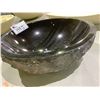 Image 2 : NATURAL STONE ABSOLUTE BLACK OUTSIDE ART ROUND VESSEL SINK 17X5-3/4"