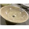 Image 3 : NATURAL STONE MARBLE ROUND VESSEL SINK 17X5-1/2"