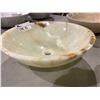 Image 2 : NATURAL STONE MARBLE ROUND VESSEL SINK 17X5-1/2"