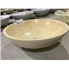 Image 2 : NATURAL STONE MARBLE ROUND VESSEL SINK 17X5-1/2"