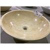 Image 3 : NATURAL STONE MARBLE ROUND VESSEL SINK 17X5-1/2"