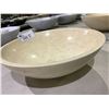 Image 2 : NATURAL STONE MARBLE ROUND VESSEL SINK 17X5-1/4"