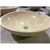 Image 3 : NATURAL STONE MARBLE ROUND VESSEL SINK 17X5-1/4"