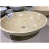 Image 2 : NATURAL STONE MARBLE ROUND VESSEL SINK 17X5-1/2"
