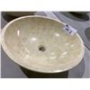 Image 3 : NATURAL STONE MARBLE ROUND VESSEL SINK 17X5-1/2"