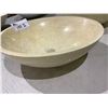 Image 2 : NATURAL STONE MARBLE ROUND VESSEL SINK 17X5-1/2"