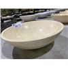 Image 2 : NATURAL STONE MARBLE ROUND VESSEL SINK 17X5-1/2"