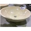 Image 3 : NATURAL STONE MARBLE ROUND VESSEL SINK 17X5-1/2"