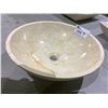 Image 3 : NATURAL STONE MARBLE ROUND VESSEL SINK 17X5-1/4"