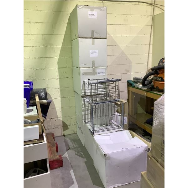 7- ABC 1345445SPULLOUT BASKETS WITH BOTTLE COMPARTMENT SOFT CLOSE FULLY PULLOUT CHROME AND MORE