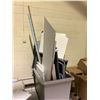 Image 2 : BIN OF ASSORTED CABINET ITEMS INCLUDING: DRAWERS, TRIM, PADDLES AND MORE (BIN NOT INCLUDED)