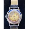 Image 2 : MENS VONLANTHEN AUTOMATIC WATCH, SILVER AND BLUE TEXTURED DIAL, GLASS EXHIBITION BACKCASE, BLACK