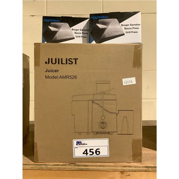 JUILIST JUICER MODEL AMR526 AND 2 MATCHWAVES GRILL PRESSES