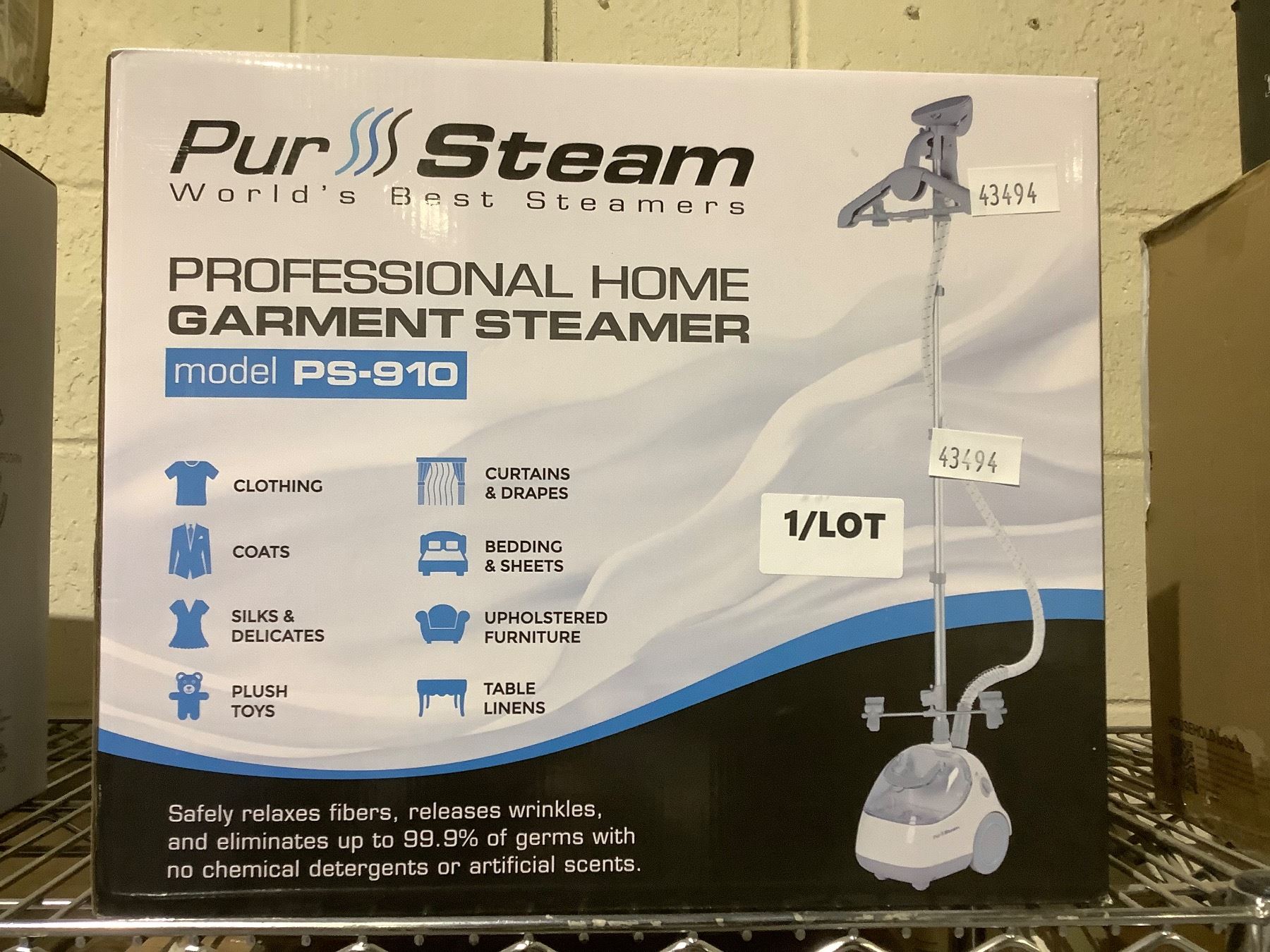 PUR STEAM HOME GARMENT STEAMER MODEL PS910