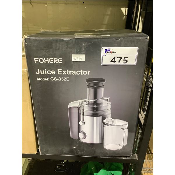 FOHERE JUICE EXTRACTOR MODEL GS-332E