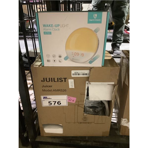 JUILIST JUICER MODEL AMR526 AND WAKE-UP LIGHT ALARM CLOCK