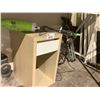 Image 2 : ASSORTED ITEMS INCLUDING; STEAM MOP, END TABLE, FAN & FOLDING LAWN CHAIR