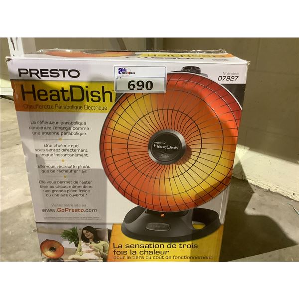 PRESTO HEATDISH + TILT PARABOLIC ELECTRIC HEATER