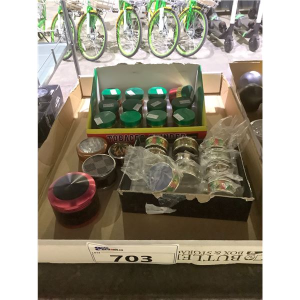 TRAY OF ASSORTED GRINDERS INCLUDING; SHARPSTONE & MORE