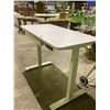 Image 2 : *TESTED WORKING* ELECTRIC HEIGHT ADJUSTABLE DESK WITH STORAGE TRAY & USB PORT (TRAY NEEDS REPAIRS)