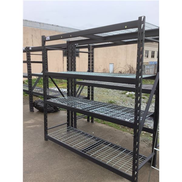 77"W X78"H X 24"D 4 TIER METAL RACKING
