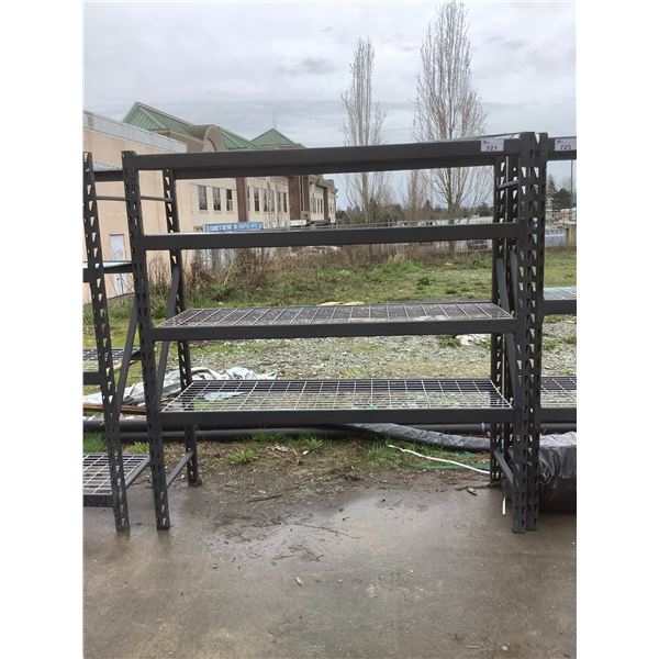 77"W X78"H X 24"D 4 TIER METAL RACKING