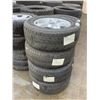 Image 1 : 4 BRIDGESTONE BLIZZAK P265/60R18 1090 MNS TIRES ON BYBOAT ALUMINUM RIMS