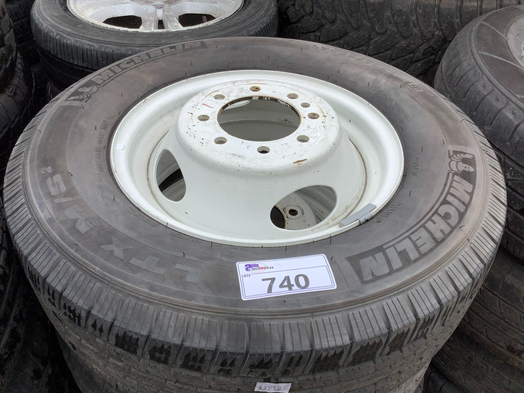 4 MICHELIN LTX M/S 2 LT225/75R16 TRUCK TIRES ON 8 BOLT METAL RIMS ...