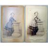 Image 1 : LOT OF 2 C. 1800'S CDV PHOTOS - SAME IMAGE, 1 HAND