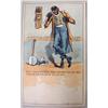 Image 1 : VICTORIAN BLACK AMERICANA TRADE CARD - MAN ON WALL