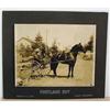 Image 1 : LARGE ANTIQUE MOUNTED PHOTO OF HORSE, "PORTLAND BO