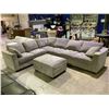 Image 1 : 3-PIECE SECTIONAL SOFA WITH STORAGE OTTOMAN (SOME STAINS ON CUSHIONS)