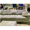 Image 2 : 3-PIECE SECTIONAL SOFA WITH STORAGE OTTOMAN (SOME STAINS ON CUSHIONS)