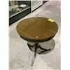 Image 2 : ROUND MAHOGANY TABLE 23-1/2X25"