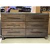 Image 2 : 3 PIECE BEDROOM SET INCLUDING; 6 DRAWER DRESSER 68X17-1/2X28" & 2 2 DRAWER NIGHT STANDS