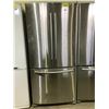 Image 1 : SAMSUNG STAINLESS STEEL FRENCH DOOR FRIDGE WITH ROLLOUT FREEZER (SOME CLEANING REQUIRED)