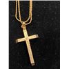 Image 2 : 10K CHAIN (15") WITH 10K CROSS PENDANT AND 14K BROOCH