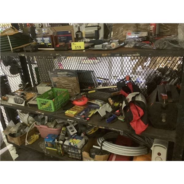 ASSORTED ITEMS INCLUDING; JOBMATE TOOL BAG, NEW DEWALT DC9096-2 HEAVY DUTY XRP 18V BATTERY COMBO