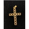 Image 2 : 18K CROSS PENDANT SET WITH GARNETS